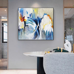Pintura al Óleo Abstracta Moderna, Pintada a Mano, Impasto, Arte de Pared para el Hogar, <span class=keywords><strong>Paisaje</strong></span> Colorido, Pintura al Óleo Abstracta sobre Lienzo - Product Image 3