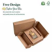 Caja de Embalaje de Perfume de Alta Gama Negra y Dorada, Botella de 30 ml, 50 ml, 100 ml, Logotipo Personalizado, Esponja, Embalaje de Regalo de Lujo