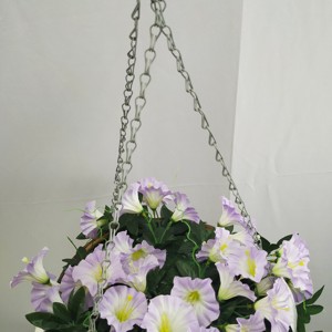 Nearly Natural <strong>Hanging</strong> <strong>Basket</strong> Silk Plant Morning Glory <strong>With</strong> <strong>Artificial</strong> <strong>Flowers</strong> at Wholesale Price - Product Image 3