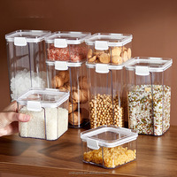 Boîtes de conserve scellées pour aliments secs de cuisine boîte en plastique transparente ensemble de récipients de stockage des aliments hermétiques avec couvercle