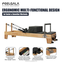 Vente directe usine – Machine de Pilates Reformer professionnelle réglable avec poulies silencieuses en caoutchouc et bois pour studio de Pilates commercial