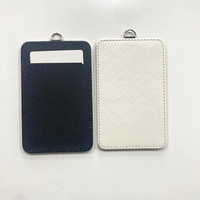 Étiquette suspendue en cuir PU vierge pour carte d'embarquement de compagnie aérienne, à motif uni et de forme rectangulaire, pour sublimation par transfert thermique