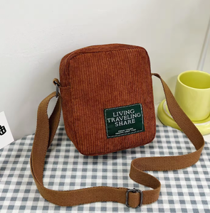 Petit sac à bandoulière en toile pour femme, petit sac à bandoulière en velours, pour clés, téléphone, sac à bandoulière rose - Product Image 5