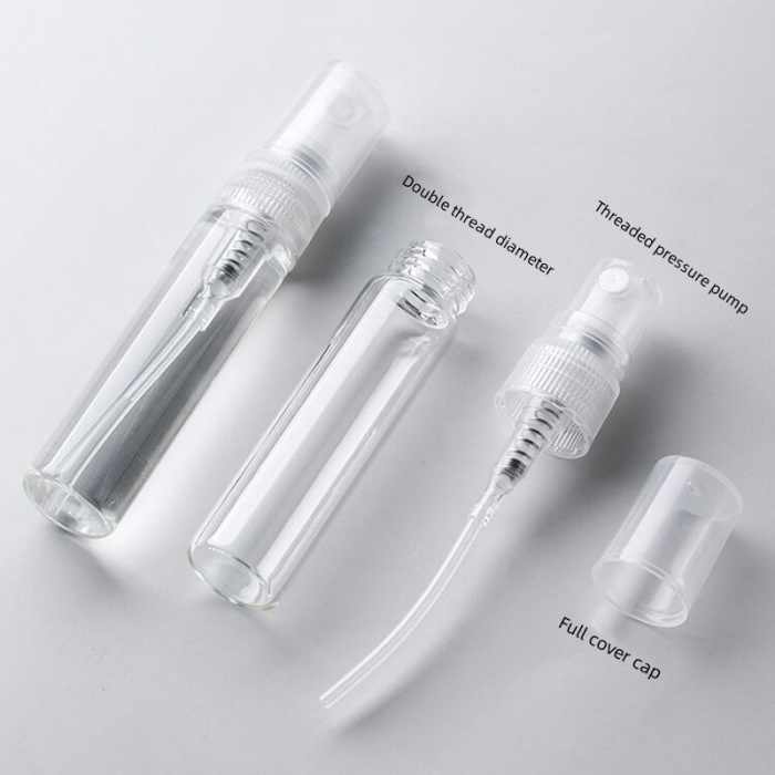 Customizable 2ml 3ml 5ml 10ml Mini Travel Perfume Spray Bottle Cylinder Shape Refillable Glass Packaging