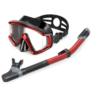 Máscara de Snorkel y Set de Snorkel, Máscara de Buceo de Vidrio Templado, Snorkel Completamente Seco, Antivaho, Impermeable para Adultos, para Natación y Buceo - Product Image 1