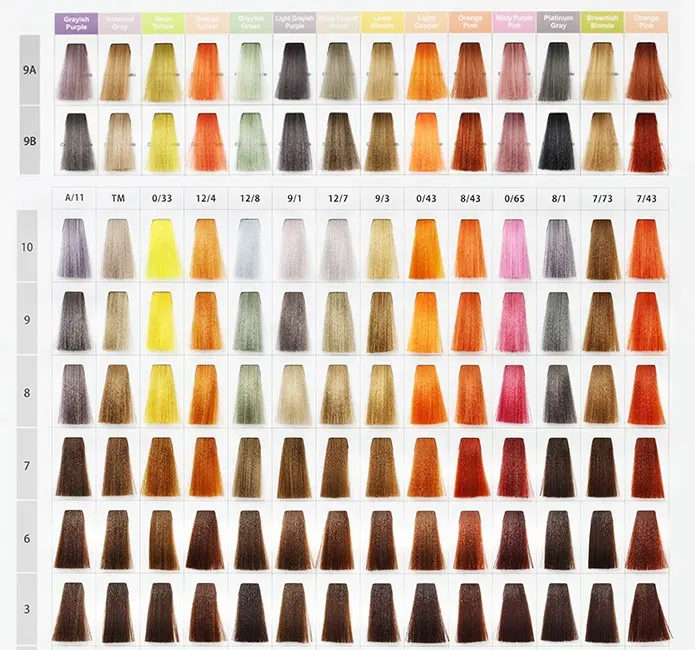 Manufacturer OEM 366 color design hair color shade chart book for hair dyeing