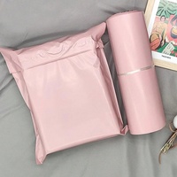 Sacs d'expédition de courrier en plastique OPP poly imperméables auto-adhésifs imprimés en rose de logo doré personnalisé pour chaussettes emballage d'expédition