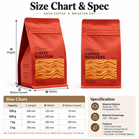 Sacs à fond plat écologiques avec fermeture à lien métallique, emballage personnalisé compostable et biodégradable pour café en grains, avec valve et fermeture éclair