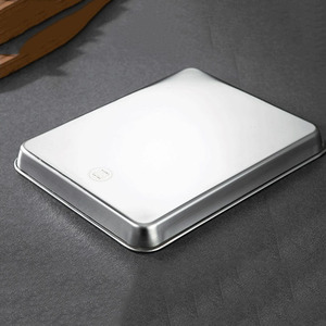Plateau de cuisson en acier inoxydable Cookie Biscuit Plaque de cuisson Pan Restaurant Service des aliments Plateau de cuisson Ensemble avec grille de refroidissement - Product Image 6
