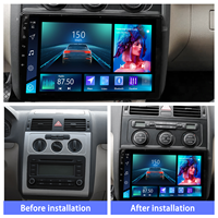 Meihua 10 pouces Android AUTO GPS tableau de bord stéréo pour lecteur DVD CarPlay DSP USB pour Volkswagen Touran 2004-2008 VW aide à la marche arrière