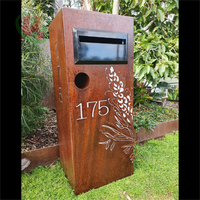 Boîte aux lettres moderne en acier, grande et créative, pour jardin et villa, avec serrure sécurisée et design durable