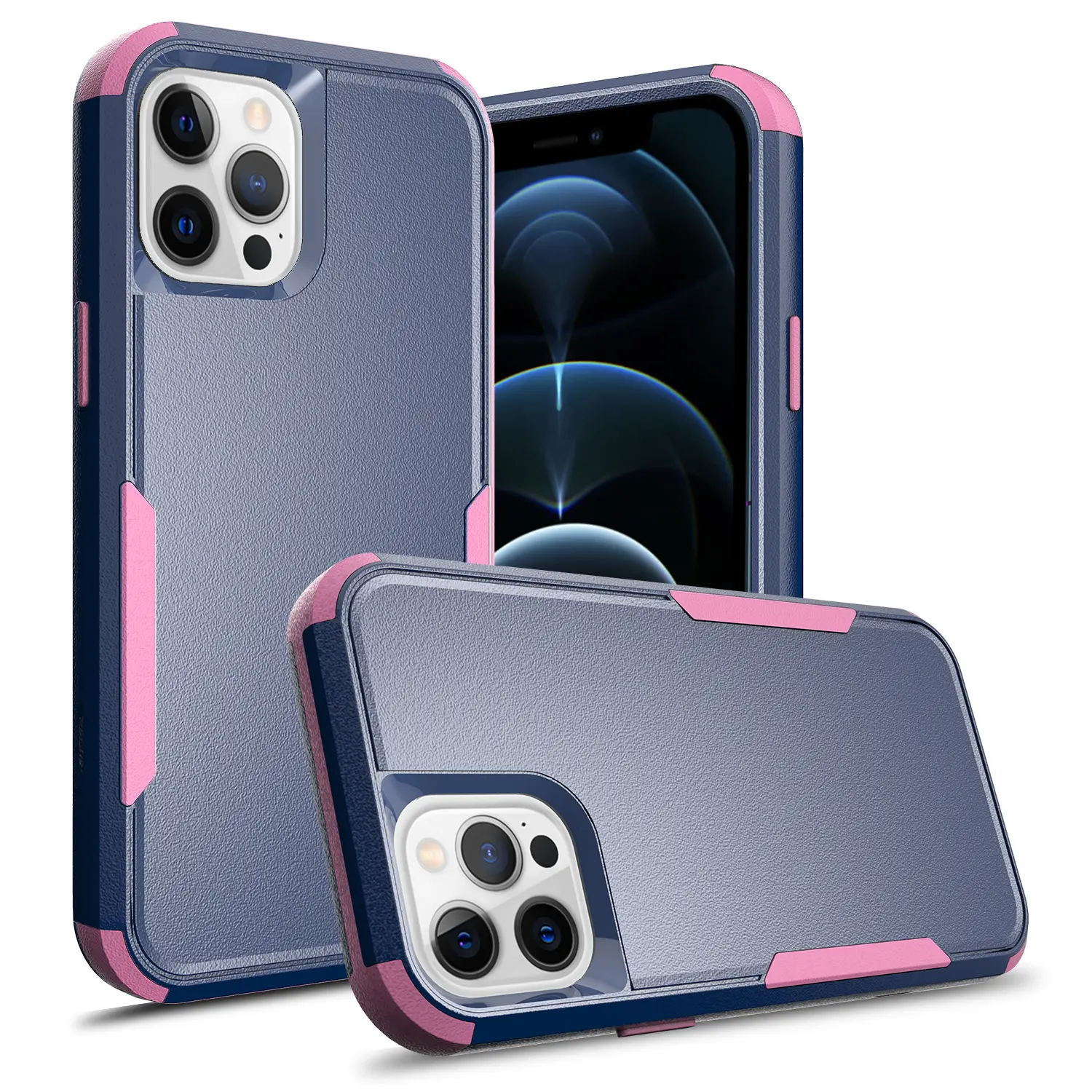 New Deign Dual Layer 360 Degree Full Body Armor Bumper Case for iPhone 12 Pro Max, For iphone12 shockproof case