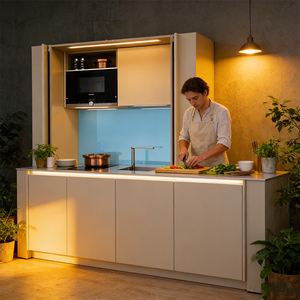 Gabinetes de Cocina Modernos para Exteriores de Aleación de Aluminio, <span class=keywords><strong>con</strong></span> Diseño de Ensamblaje Rápido, para Uso en Villas - Product Image 3