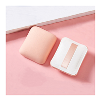 Houppette de maquillage ultra douce sans latex, carrée et triangulaire, effet coussin d'air, pour fond de teint, anticernes et poudre (lavable)