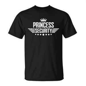 T-shirt de princesse de sécurité noir pour adulte unisexe, costume d'Halloween - Product Image 1