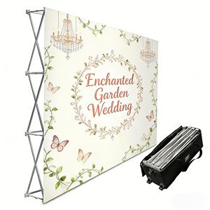 Parete Multimediale Personalizzata in Tessuto Pieghevole per Esposizione Banner, Resistente all'Acqua, Portatile, Stand Promozionale per Fiere - Product Image 3