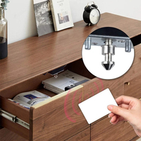 Serrure Électronique de Cabinet Intelligente et Invisible avec Carte RFID, Verrou de Casier Discret sous Table, Serrure RFID pour Tiroir