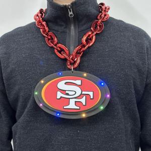 カスタムNFLチームサンフランシスコ49ers 3Dプリント誇大広告チェーンネックレスゲームデーファンアクセサリー - Product Image 2