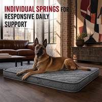 Matelas orthopédique pour chien, mini ressorts ensachés, 11 cm, lit de soutien avec housse imperméable amovible et lavable