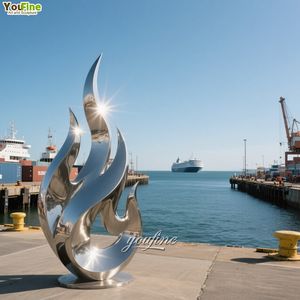 आप ठीक अमूर्त आउटडोर बगीचे सजावट मूर्तिकला स्टेनलेस स्टील लौ प्रतिमा - Product Image 5