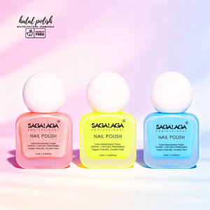 <span class=keywords><strong>Vernis</strong></span> à ongles halal respirant en flacon givré de 12 ml <span class=keywords><strong>pour</strong></span> femmes musulmanes, formule perméable à l'eau compatible Wudu, <span class=keywords><strong>vernis</strong></span> à ongles halal végétalien - Product Image 6