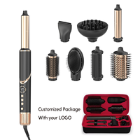 Styler capillaire 8 en 1, 110000 tr/min, BLDC, pliable, sèche-cheveux haute vitesse, brosse auto-bouclante avec 8 accessoires