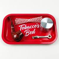 Kit d'accessoires pour fumeurs tout-en-un en gros avec logo personnalisé, plateau à rouler en métal, nettoyeurs de pipe, broyeur, kit d'outils 3-en-1 pour pipe