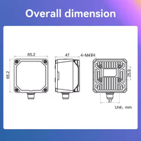 2D Barcode IP67 pemindai terpasang tetap industri untuk kode batang Datmatrix bergerak cepat