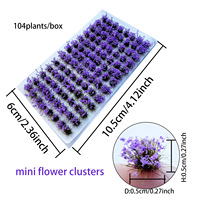Mini-tufts de fleurs 5mm 104 plantes pour modèles HO et N, matériau floral miniature DIY pour jardin et table de sable