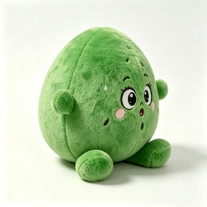 Customized Cute Avocado Plush Toy, Soft Green Fruit Stuffed Animal, Adorable Fluffy Avocado Plushie Pillow for Kids & <b>Room</b> Decor - Product Image 2