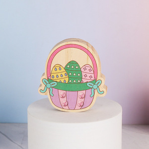 Easter Wooden <b>Egg</b> Ornaments Pine Craft Decor Indoor Easter <b>Decoration</b> - Product Image 4
