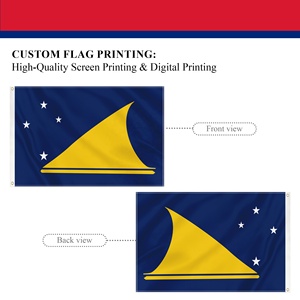 Bandera de Tokelau de 3x5 pies, personalizada, estilo canoa polinesia, con borde de doble costura, para festivales culturales, con ojales, para exteriores - Product Image 2