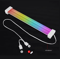 Cable de tira LED ARGB para computadora de juegos, 5V 3 pines, silicona, para aplicaciones de escritorio, GPU, placa base, con funda, 12 meses de garantía
