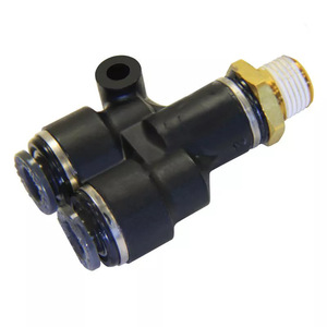 SMC KV2TF Y-Tee Pneumatic <b>Quick</b> <b>Connector</b> Brass Push-In 14*18 For Pneumatics Industry - Product Image 1