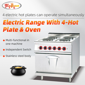 <span class=keywords><strong>เตา</strong></span>ไฟฟ้าเชิงพาณิชย์แบบมีเตา 4 หัวทรงกลม พร้อมตู้เก็บอุปกรณ์ทำอาหาร - Product Image 2