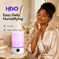 Humidificateur d'air ultrasonique 3L 20W alimenté en courant alternatif, débit 200ml/h, coupure automatique en cas de faible niveau d'eau, silencieux 40dB, commande tactile, ABS céramique, fonction de minuterie 10-20 heures