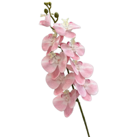 Buket Anggrek Phalaenopsis Biru Grosir Bunga Artificial Terbuat dari PU Desain Anggrek Besar yang Elegan