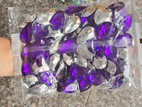 Accessoires capillaires en acrylique effet diamant 18*25mm, strass en forme de goutte d'eau pointus, pour couronnes DIY et vêtements
