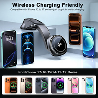 Support de chargeur magnétique pour voiture 25W Qi2.2, support de téléphone flexible RGB pour tableau de bord avec ventouse pour pare-brise