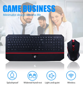 PC Computador Gaming Slim Mini Teclado e <span class=keywords><strong>Mouse</strong></span> Sem Fio Combo 2.4G USB Recarregável Set Stock - Product Image 5