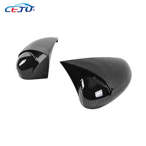Coque de rétroviseur de voiture Noir brillant Aspect fibre de carbone Style corne Coque de rétroviseur pour <span class=keywords><strong>Ford</strong></span> <span class=keywords><strong>Fiesta</strong></span> MK7 2012-2016 - Product Image 5