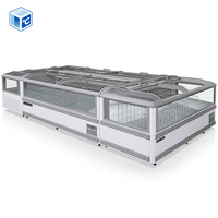 Congélateur en îlot incurvé ETL Aht, congélateur en îlot transparent en forme d'arc, armoire combinée en îlot, congélateur en îlot à vendre