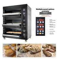 Four à gaz en titane noir, équipement de boulangerie commercial, cuisinière à 6 brûleurs combinée