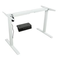 Cadre de bureau électrique moderne à moteur unique, réglable en hauteur sur 2 niveaux, pour position assise ou debout, ergonomique, pour bureau à domicile, base métallique