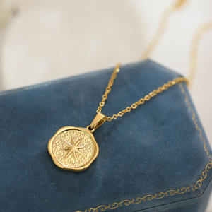 2025ใหม่ดีไซน์ระดับสูงสร้อยคอสแตนเลสจี้ทอง18 K รูปดาวหกเหลี่ยมแปดดว<span class=keywords><strong>ง</strong></span> - Product Image 6