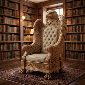Fauteuil d'appoint portable Hawk sculpté, capitonné et rembourré, pour salon, avec structure en bois de teck, style traditionnel - Product Image 6