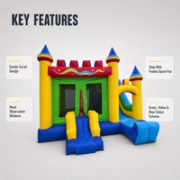 Château gonflable commercial pour enfants, aire de jeux extérieure et location pour événements