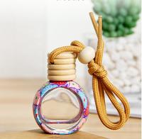 Diffuseur d'arômes pour voiture en bois de 10 ml en gros, flacon de parfum transparent avec bouchon en bois et joint à vis, désodorisant pour voiture