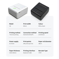 Portable 58mm 2 pouces Mini imprimante d'étiquettes de codes à barres mobile thermique pour appareils mobiles produit des stocks de papier thermique d'autocollants de poche