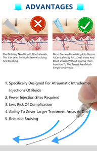 Microagujas de Acero Inoxidable con Certificación CE, Personalizadas, Desechables, de 18g-30g, <span class=keywords><strong>50mm</strong></span>/70mm/100mm, para Inyección de Relleno Dérmico, Cuidado Personal y Belleza - Product Image 5
